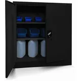 Jan Nowak Kleiner Aktenschrank C001B Büroschrank Metallschrank Lagerschrank Pulverbeschichtet Abschließbar 92,5 cm x 90 cm x 40 cm