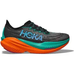 HOKA Damen Marathonschuhe MACH X 2, BLACK / ELECTRIC AQUA, 42