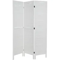 DESIGN DELIGHTS RAUMTEILER weiß Holz, Rechteckig, 120x170x3 cm, Wohnzimmer,