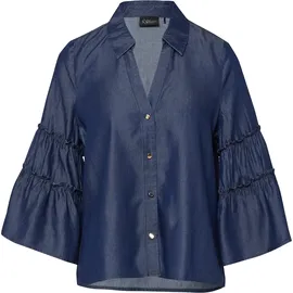 s.Oliver Lyocell-Bluse mit ausgestellten 3/4-Ärmeln Blau 42