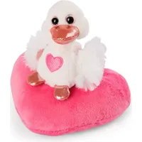 NICI Plüsch Love Weißer Schwan mit Herz 10cm, GRÜN
