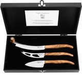 Laguiole Style de Vie Käsemesser-Set Luxury Line, 3-teilig, Olivenholz