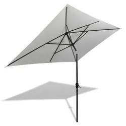 vidaXL Sonnenschirm 200 x 300 cm Sandweiß rechteckig