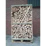 Brennholz | 4 XXL Paletten von 2,0 RM | Mix aus Buche, Birke und Erle | 25cm