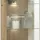 Forte Tuluza Vitrine 98,5 x 164 x 43,2 cm Weiß/Artisan Eiche