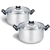Buri Turin Topf-Set 2-tlg. Kochtopf + Suppentopf 24 cm rund