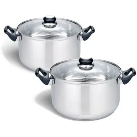 Buri Turin Topf-Set 2-tlg. Kochtopf + Suppentopf 24 cm rund