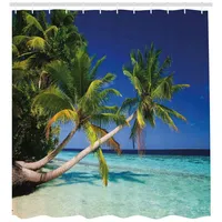 ABAKUHAUS Duschvorhang Tropic Island Palms 175 x 180 cm