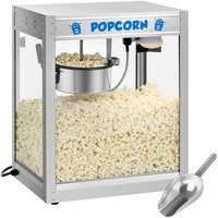 Royal Catering Edelstahl-Popcornmaschine - hohe Leistung 1350W, 5-6 kg/Std.