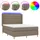 vidaXL Boxspringbett 140 x 200 cm Taupe