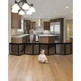 derimkcoa Kaminschutzgitter mit Tür 560 cm Ofenschutzgitter Absperrgitter Ofenschutzgitter faltbar Tierschutzgitter Türschutzgitter für Kinder-Sicherung, 8-teilig Elemente