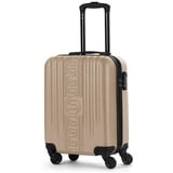 HOMELUX Handgepäck Koffer Trolley Hartschalen Rollkoffer Reisekoffer 4 Rollen, M - Beige