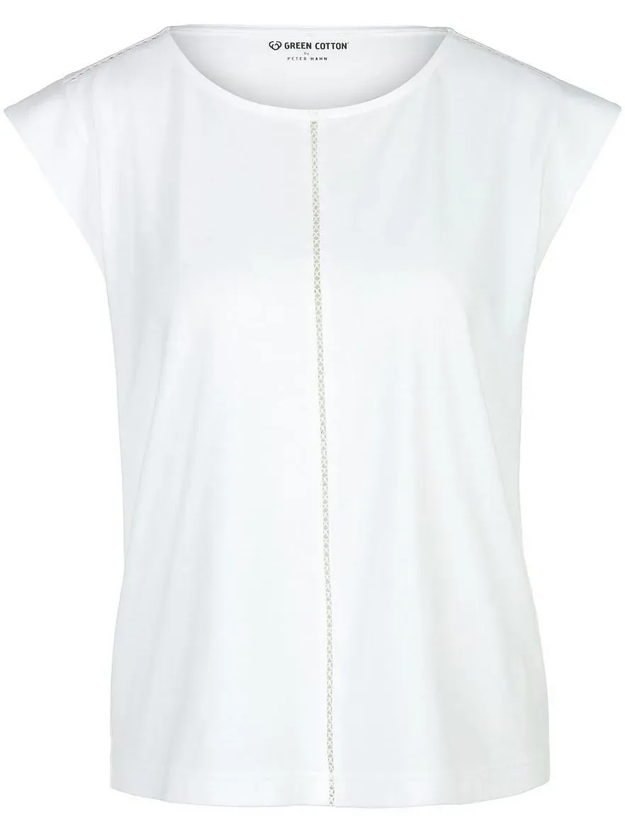 Preisvergleich Produktbild Rundhals-Shirt Anne Sofie Green Cotton weiss, 40