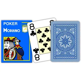 Modiano Poker 4 Jumbo Index Blau