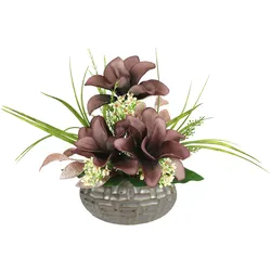 I.GE.A. Kunstpflanze, Arrangement im Topf I.GE.A. burgund dunkel