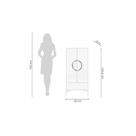 Novel Highboard 120 x 114 x 40 cm Weiß