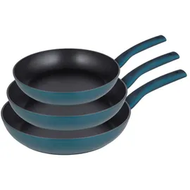 Michelino Nora Pfannen-Set 3-tlg. 20 cm + 24 cm + 28 cm petrol