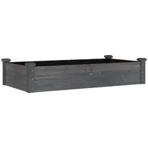 vidaXL Hochbeet mit Einsatz 120 x 60 x 25 cm Grau