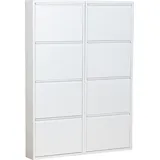 VCM Pisa 101 x 140 x 16 cm 8 Klappen weiß / weiß