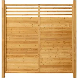 Home Deluxe Holzzaun 180 x 180 cm Beige/Braun
