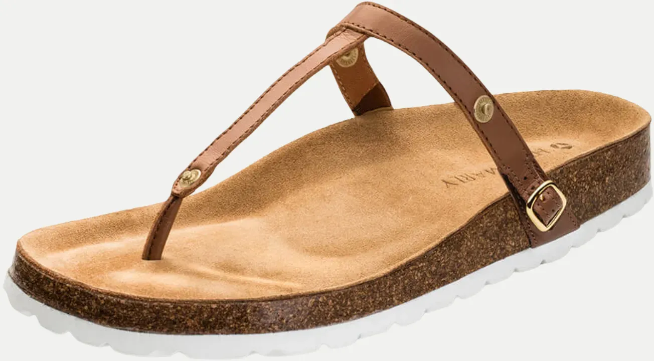 Zehentrenner Sandale Braun 41