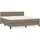 vidaXL Boxspringbett mit Matratze Taupe 180x200 cm Stoff - Taupe