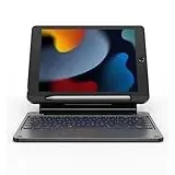 Dexnor Tastatur Hülle für iPad 10.2 Zoll 9/8/7 Generation, für iPad 9. Generation Hülle mit Tastatur, Trackpad Pencil Halter Beleuchtung Magnetisch Magic Style Keyboard Case Deutsches QWERTZ, Schwarz