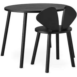 Nofred - Mouse School Set (Junior - Stuhl und Tisch), schwarz