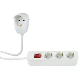 REV Ritter Powersplit-Steckdosenleiste 3+1, 4-fach, 2m, weiß (0012392114)