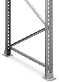 Regalwerk ARTUS-Stützrahmen HxT 4500x800 mm pulverbeschichtet inkl. Montagemat. unmontiert