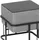 [en.casa] Hocker Tas 38 x 38 x 38 cm Hellgrau