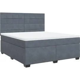 vidaXL Boxspringbett 180 x 200 cm Dunkelgrau