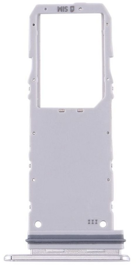 Wigento Sim Karten Halter für Samsung Galaxy Note 10 Weiß Card Tray Ersatzteil Smartphone-Adapter, 0 cm weiß