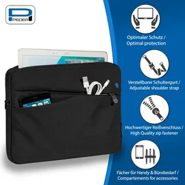PEDEA Fashion Tasche für Samsung Galaxy Tab S9+/Galaxy Tab S7 Blau/Schwarz