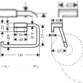 Hansgrohe AddStoris Papierrollenhalter 41771670