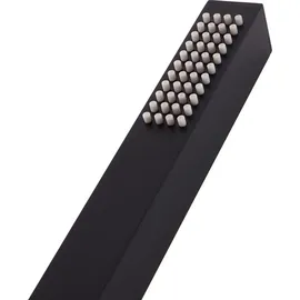 Beliani Handbrause Schwarz Metall Quadratisch Stab 1 Strahlart Modern Klassisch Duschkopf Badezimmer Stabhandbrause Stabbrause