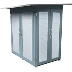 Weka Geräteschrank Garten [Q] Kompakt grau