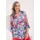 GOLDNER Hemdbluse Floralbedruckt Blau/Rot 19