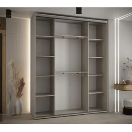 abiks möbel Schwebetürenschrank Dakota 190 x 235,2 x 45 cm Schwarz