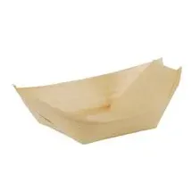 Papstar Fingerfood-Schalen Holz 50 St. 8,5 cm x 5,5 cm Schiffchen