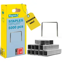 Rapid Tackerklammern Typ 53, 12 mm, Feindrahtklammern aus verzinktem Stahl, 5.000 Stück, für Holz, Stoffe und Textilien