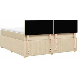 vidaXL Boxspringbett 180 x 200 cm Creme