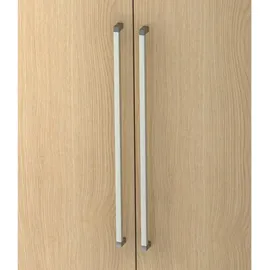 Hammerbacher Solid Aktenschrank 80x42x127 cm Weiß/Eiche