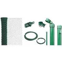 GAH Alberts Alberts Maschendrahtzaun Komplettset zum Einbetonieren, grün 100 cm, 75 m,