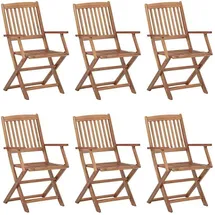 vidaXL Klappbare Gartenstühle 57 x 57 x 91 cm weiß 6 St.