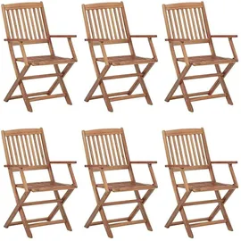 vidaXL Klappbare Gartenstühle 57 x 57 x 91 cm weiß 6 St.