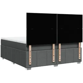 vidaXL Boxspringbett 180 x 200 cm Dunkelgrau