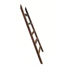 Spetebo Deko Leiter 100cm - Vintage - Altes Holz Deko Element Wand Dekoration Handtuchhalter Retro Holzleiter