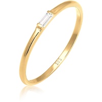 Elli PREMIUM Ring Damen Liebe Zart Edel Geo in 585 Gelbgold (14k) Topas Rechteck Verlobung 54861455-52 Gold weiß)