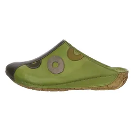 Gemini Damen Pantolette vorne geschlossener Leder Clog Sabot 336062-02, Größe:38 EU, Farbe:Grün - 38